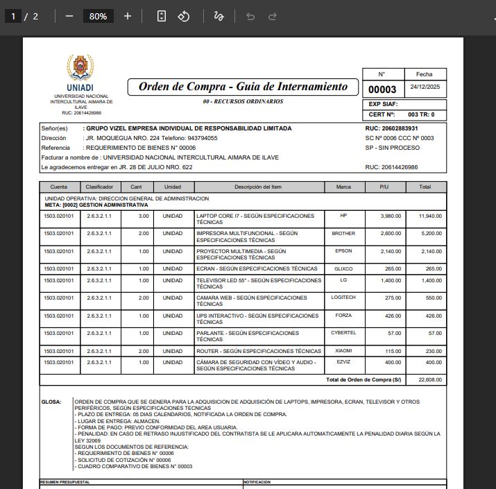 Reporte de órdenes - SINGER-MF WEB