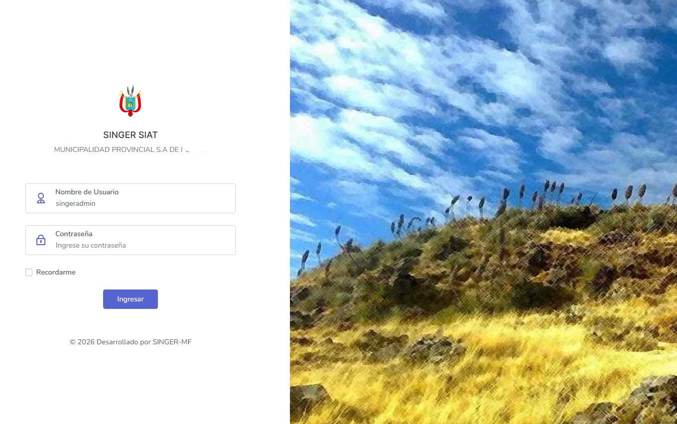 Inicio de sesión - SINGER SIAT
